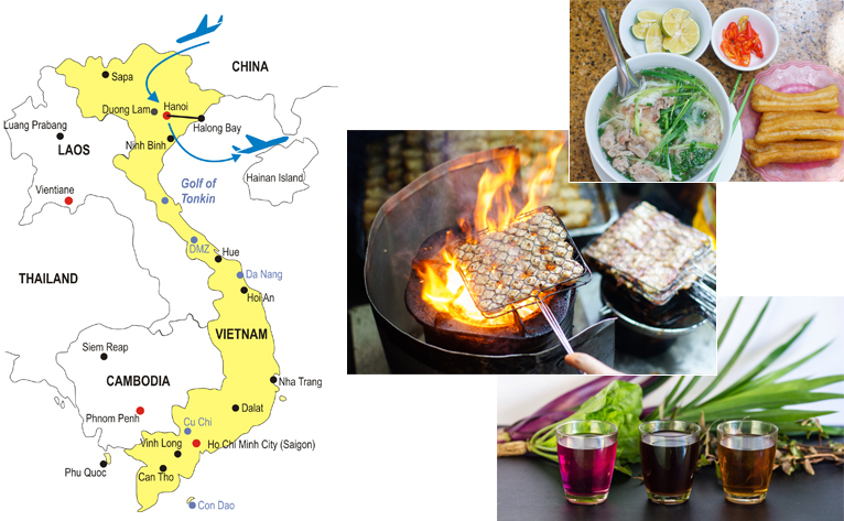 5-Day Hanoi Culinary Tour Map