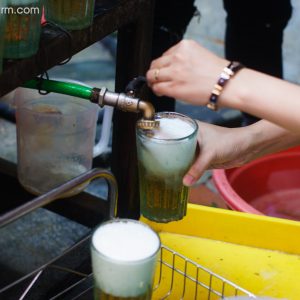 Take beer out from the barrel