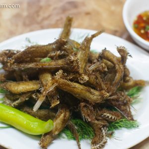 Fried fishes - Food to serve with Hanoi Draught Beer